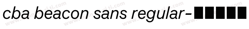 cba beacon sans regular字体转换